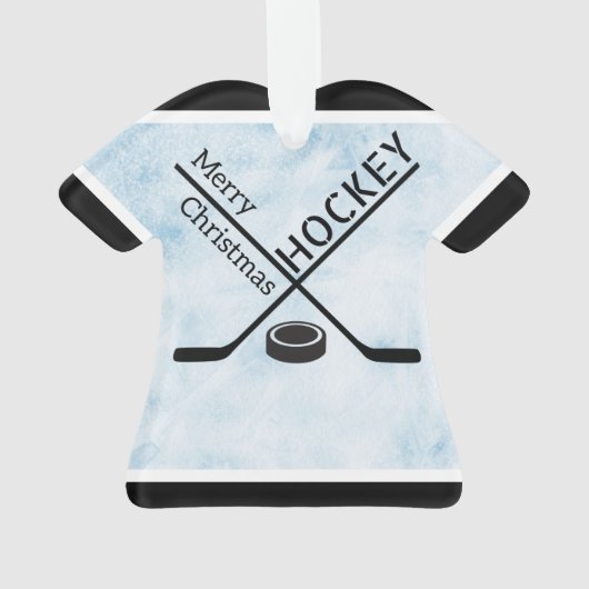 IJshockeykerstsieraad - Blauwe ijsschots Ornament (achterkant)