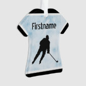 IJshockeykerstsieraad - Blauwe ijsschots Ornament (voorkant)