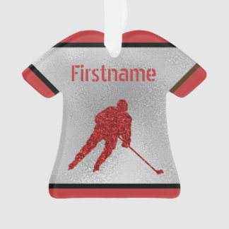 IJshockeykerstsieraad - spartelrode trui Ornament