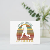 IJsHockeylegendes Zijn Geboren In April Verjaardag Briefkaart (Staand voorkant)