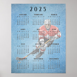 IJshockeyontwerp 2025 kalenderposter Poster