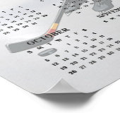 IJshockeyontwerp 2025 kalenderposter Poster (Hoek)