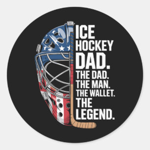 IjsHockeyPapa De Man De Portemonnee Ronde Sticker