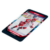 ijshockeyspeler aandenken aan cool blue custom magneet (Linkerzijde)