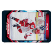 ijshockeyspeler aandenken aan cool blue custom magneet (Horizontaal)