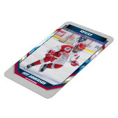 ijshockeyspeler aandenken op cool grey custom magneet (Linkerzijde)