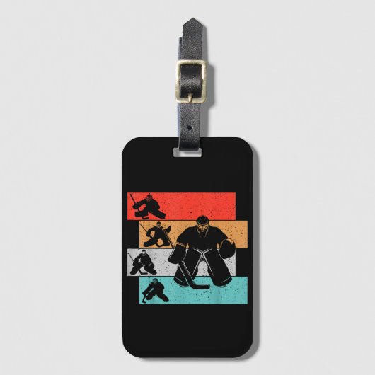 IJshockeyspeler Bagagelabel (Voorkant (verticaal))