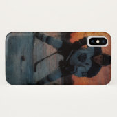 IJshockeyspeler bij zonsondergang Case-Mate iPhone Case (Achterkant (horizontaal))