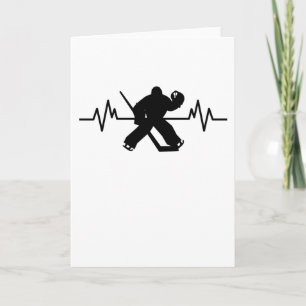 IJshockeyspeler Hartslag Leuk Funny Sport Cadeau Kaart