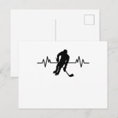 IJshockeyspeler Hartslag Leuk Grappig Sportcadeau Briefkaart (Voorkant / Achterkant)
