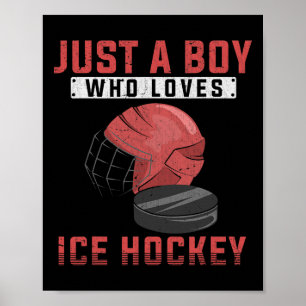 IJshockeyspeler IJshockeyfan Keeper Jongens IJshoc Poster
