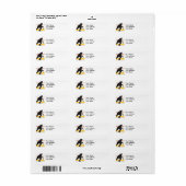 ijshockeyspeler in beweging etiket (Full Sheet)