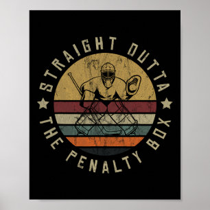 IJshockeyspeler Keeper Jersey Puck Gezichtsmasker Poster