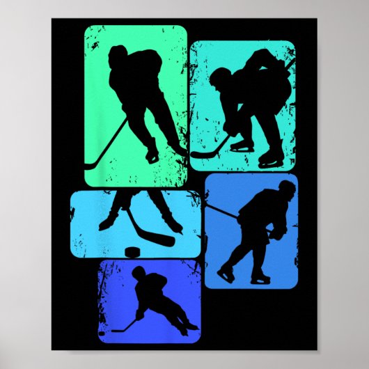 IJshockeyspeler Kinder Jongens Jeugd Poster (Voorkant)
