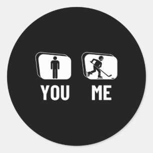 IJshockeyspeler Trots Grappige Mannen IJshockey Ronde Sticker