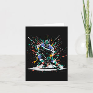 IJshockeyspeler verfspat kunst Srts mannen jongens Kaart