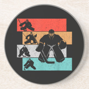 IJshockeyspeler Zandsteen Onderzetter