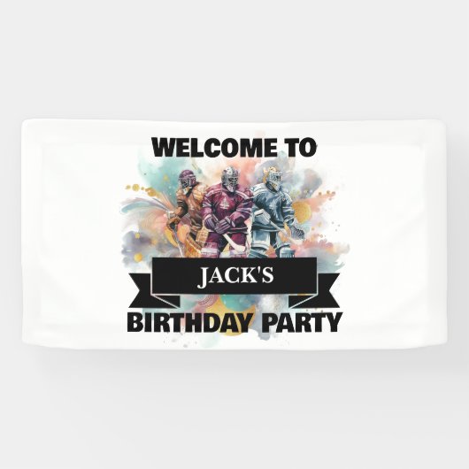 IJshockeyspelers Spandoek (Horizontaal)