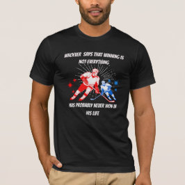 IJshockeysport met een wijze uitspraak T-shirt