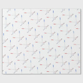 IJshockeysticks en eenden Cadeaupapier (Vlak)