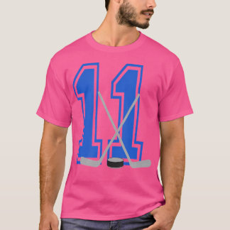 IJshockeyteam 11e sport verjaardagsfeestje stokken T-shirt