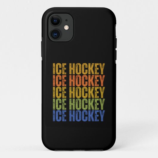 IJshockeytypografie Case-Mate iPhone Case (Achterkant)