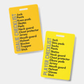 IJshockeyuitrusting Checklist Badge (Voor- en achterkant)