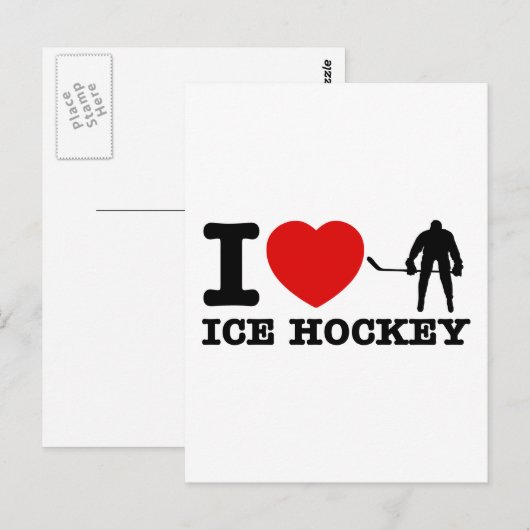 ijshocky design briefkaart (Voorkant / Achterkant)