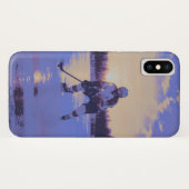 IJshocky speler bij zonsopgang Case-Mate iPhone Case (Achterkant (horizontaal))