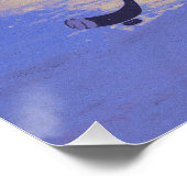 IJshocky speler bij zonsopgang Perfect Poster (Hoek)