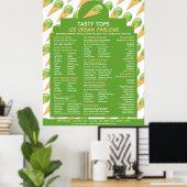 IJshoorntjes, IJssalon Menu Poster (Thuiskantoor)
