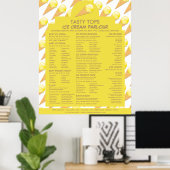 IJshoorntjes, ijszaak menu Poster (Thuiskantoor)