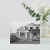 IJshuis en winkel, 1937 Briefkaart (Staand voorkant)