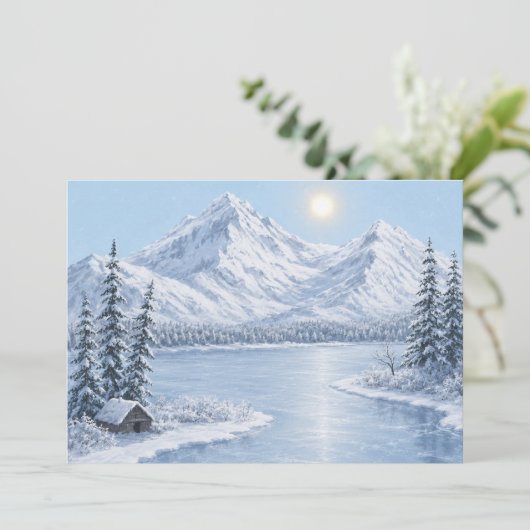 Ijsige Winter Kaart (Staand voorkant)