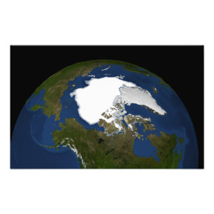 IJsijs van Arctisch zee in 2005 Foto Afdruk