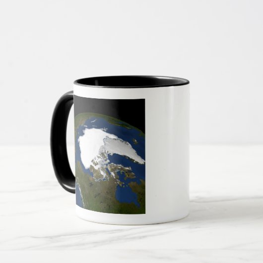 IJsijs van Arctisch zee in 2005 Mok (Voorkant links)