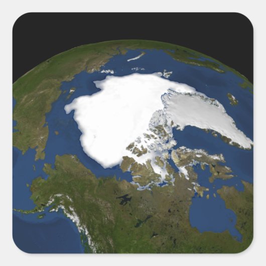 IJsijs van Arctisch zee in 2005 Vierkante Sticker (Voorkant)