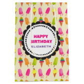 ijsijsjes en ijs patroon Gelukkige Verjaardag Medium Cadeauzakje (Achterkant)