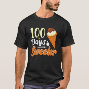 Ijsje 100 dagen school juf dames B T-shirt