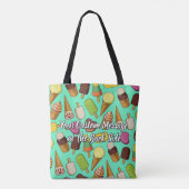 Ijsje achtergrond tote bag (Achterkant)