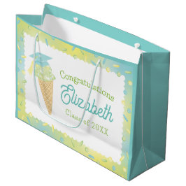 Ijsje Afstudeerfeest Blauw Groen Groot Cadeauzakje