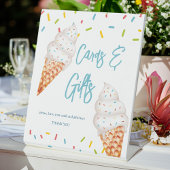 Ijsje bruidsshower cadeaus bord reclamebord met voetstuk