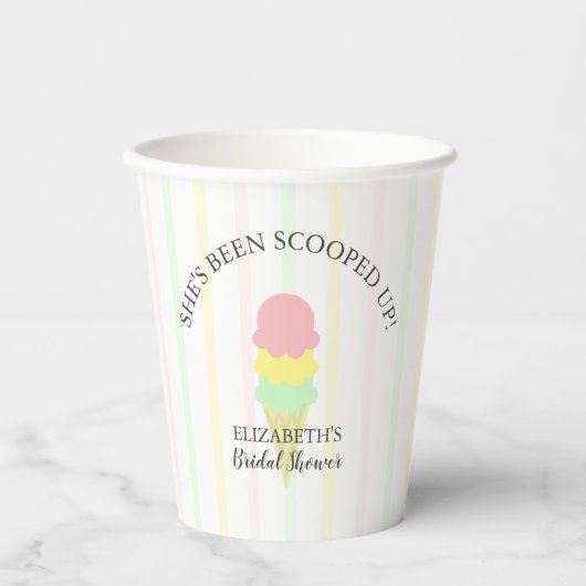 Ijsje Bruiloftsfeestje Papieren Bekers (Voorkant)