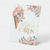 Ijsje cadeaukaarten Bruidsdouche Reclamebord Met Voetstuk (Voorkant)