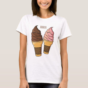 Ijsje cartoon illustratie  t-shirt