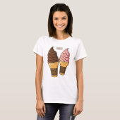 Ijsje cartoon illustratie t-shirt (Voorkant volledig)