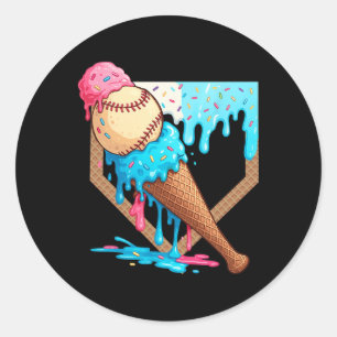 Ijsje Drip Verkoop Jongens Game Day Thuisplaat Dru Ronde Sticker