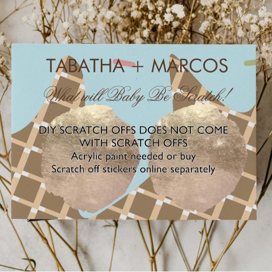 Ijsje Druppend Geslacht Reveal Doe-het-zelf Kraska Aankondigingskaart