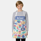 ijsje en Snoep Zomerpatroon Gepersonaliseerd Schort (Gedragen)