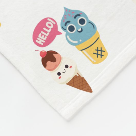 ijsje fleece deken (Hoek)